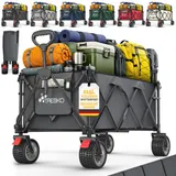 TRESKO® Bollerwagen Faltbar 215L Handwagen Klappbar Kinder Transportwagen Strand – Bild 10