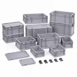 Eurobox Aufbewahrungsbox Box Kunststoffbox Lagerbox Regalbox Deckel + Zubehör – Bild 4