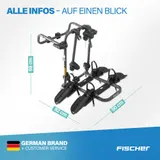 Heckträger FISCHER für 2 Fahrräder E-Bikes faltbar Heckklappenträger 45 kg – Bild 8