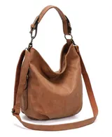 DAMEN TASCHE SHOPPER HOBO BAG SCHULTERTASCHE UMHÄNGETASCHE LEDER OPTIK REISE – Bild 2