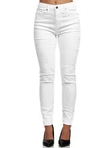 Tazzio Jeans Damen High Waist Skinny Fit Jeanshose Stretch Denim Hose – Bild 4