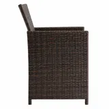 Gartenmöbelset 4 teilig Braun Rattan Outdoor Gartenlounge Balkonset Polyrattan – Bild 6