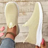 Damen Sneaker Straßen Laufschuhe Atmungsaktiv Turnschuhe Leicht Slip On Schuhe – Bild 6