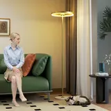 Stehlampe LED Wohnzimmer Dimmbar Stehleuchte mit 3 Lichtfarben, Fußschalter – Bild 3