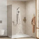 Duschsystem Regendusche mit 4 Massage-Modi, Chrom Duschset ohne Armatur HOROW – Bild 1