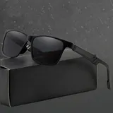 Aluminium Herren HD Sonnenbrille Polarisiert Sport Carbon UV400 Verspiegelt Matt – Bild 5