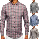Freizeithemd Hemd Shirt Herrenhemd Slim Fit Classic Casual Herren BOLF Kariert – Bild 4