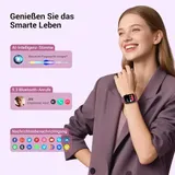 Smartwatch Damen mit Telefonfunktion Sprachassistent Schrittzähler Fitnessuhr – Bild 3
