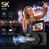 5K Digitalkamera Kompaktkamera mit 18X Digital Zoom 180 Klappdisplay 75MP +64gb – Bild 5