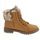 Damen Boots Stiefeletten Stiefel Schnür-Booty Winterstiefel Gefütterte Schuhe – Bild 2