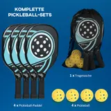 Pickleball Paddles Schläger Set Pickleball Paddles Set mit 4 Schlägern, 4 Bällen – Bild 7
