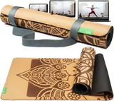 BACKLAxx®  Yogamatte Kork Naturkautschuk - Yoga Matte rutschfest Fitness Pilates – Bild 11