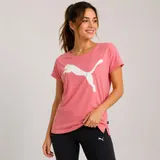 Puma Active Tee Damen Freizeitshirt / T-Shirt Print Sommer Freizeit Kurzarm Pink – Bild 1