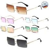 Sonnenbrille Randlos Retro *6 Farben* UV400 Herren Damen nicht polarisiert JEC-B – Bild 4