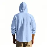 Leinenhemd Herren Hemd Langarm Leinen Hemden Freizeithemden Casual Sommer Shirt – Bild 5