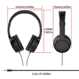 3,5 mm Stereo-Kopfhörer mit breitem Ohrmuschel-Design für komfortables länger – Bild 1