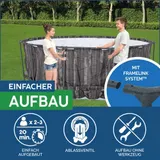 Bestway Steel Pro MAX Frame Pool Komplett-Set - Grau in Holzoptik, 366 x 100cm – Bild 5