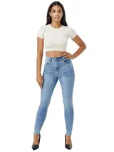 Tazzio Jeans Damen High Waist Skinny Fit Jeanshose Stretch Denim Hose – Bild 2