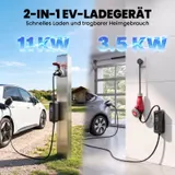 Mobile Wallbox 11kW 8m Typ 2 6–16 A 3-Phasig Ladekabel CEE 16A auf Typ 2 – Bild 5