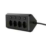 Steckdosenleiste 4-Fach 3 USB 3 Typ-C Mehrfachsteckdose mit Stecker und Schalter – Bild 18