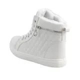 Neu Damen Stiefeletten Boots Weiß Gefüttert Freizeit Schuhe Winter Sneaker 73258 – Bild 3