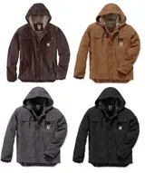 Carhartt Winterjacke Bartlett Duck Arbeitsjacke Funktionsjacke mit Kapuze 103826 – Bild 7