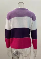 Damen Pullover Pulli Rund Hals Sweater Langarm Oberteile Strickpullover Winter – Bild 9