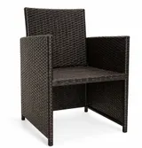 Gartenmöbelset 4 teilig Braun Rattan Outdoor Gartenlounge Balkonset Polyrattan – Bild 13