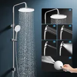 Edelstahl Höhenverstellbares Duschset, Duschsystem Regendusche mit Handbrause – Bild 3