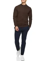 Indicode Herren Strickjacke Lau-Feinstrick Pulli Zip Pullover Männer Baumwolle – Bild 3
