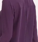 Damen Bluse lila mit Strasssteinchen Hemdkragen Langarm Größe 38 - 54 neu 17324 – Bild 9