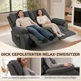 2-Sitzer Elektrisches Relaxsofa, Massagesessel mit Massage- und Heizfunktion – Bild 7