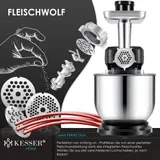 KESSER® Küchenmaschine 3in1 mit Fleischwolf Teigmaschine Knetmaschine Entsafter – Bild 3