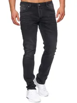TAZZIO Jeans Slim Fit Herren Jeanshose Stretch Designer Hose Denim Schwarz – Bild 2