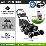 BRAST Rasenmäher Benzin 5,2kW(7 PS) | mit Antrieb | XXL - 55cm Schnittbreite – Bild 6
