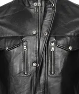 Leder Mantel Herren Lang Schwarz Echtleder Herrenmantel H-343 Rock Creek NEU – Bild 6