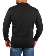 Herren Strickpullover einfarbig Carisma gerippte uni Längsstreifen Basic 7828 – Bild 3