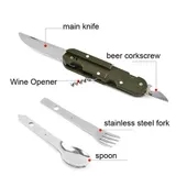 Campingbesteck Outdoorbesteck Bundeswehrbesteck Feldbesteck Faltbar Edelstahl – Bild 4