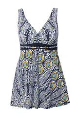 Ulla Popken große Größen Badeanzug 42 schwarz Badekleid Pfau Softcups recycelt – Bild 9