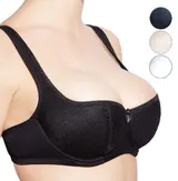 Balconette BH schwarz weiß beige gepolstert breite Träger Rosme Damen Dirndl BH – Bild 5