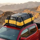 Outsunny Dachbox Auto 425L Wasserdicht Gepäckbox mit 8 Verstärkte Gurte Gelb – Bild 10