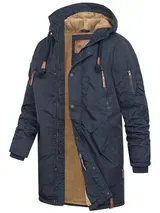 Indicode Herren Parka Bardsley Winterjacke Steppjacke Lange Jacke Wintermantel – Bild 1