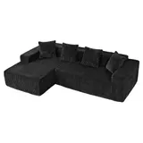 Ecksofa Sofa Couch Cordsofa Modular Kissen Modulsofa Cord Wohnzimmer Bettsofa – Bild 2