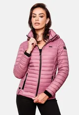Marikoo Samtpfote Damen Jacke Steppjacke Frühling Übergangsjacke gesteppt Kapuze – Bild 11