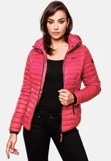 Marikoo Samtpfote Damen Jacke Steppjacke Frühling Übergangsjacke gesteppt Kapuze – Bild 15
