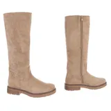 Damen Stiefel mit Reißverschluss Ital-Design 3050 in Hellbraun – Bild 4