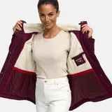 Marikoo Damen Herbst Winter Jacke Teddyfell gefüttert Winterjacke Kapuze B802 – Bild 3