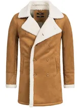 Indicode Herren Mantel Barlow-Kurzmantel Herrenjacke Parka Stehkragen Teddyfell – Bild 1