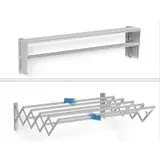 Wäscheständer Wandmontage ausziehbar Wäschetrockner mit 7 Stangen 80cm DHL – Bild 4