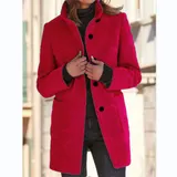 Damen Wollmantel Winterjacke Wolloptik Parka Dufflecoat Lady Mantel Coat Top – Bild 5